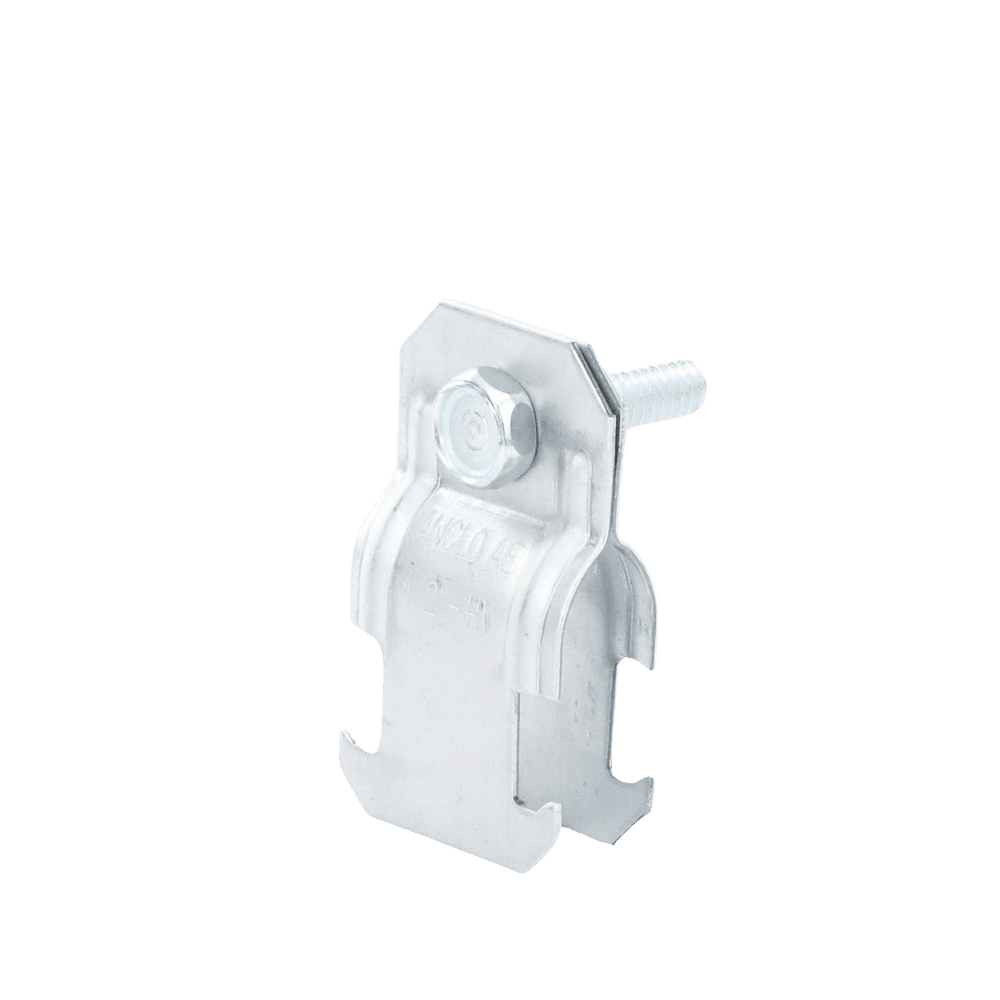 ANCAE12-AD-2-l Abrazadera Unicanal para Conduit Pared Gruesa y PVC de 1/2" (13 mm). ANC-AE-12 5