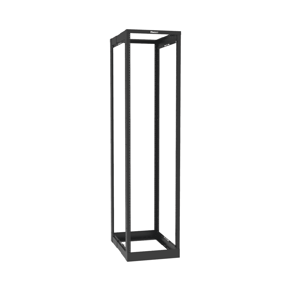 AR4P-l Rack de Cuatro Postes Estándar de 19", Rieles Roscados #12-24, Profundidad Ajustable de 23 a 42 in, 45 Unidades de Rack, Color Negro AR4P 1