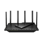 Router WiFi 6 Doble Banda / AX5400 MU-MIMO 4X4 y OFDMA / 1 puerto WAN 10/100/1000 Mbps / 4 puertos LAN 10/100/1000 Mbps / 1 puerto USB 3.0 / 6 potentes antenas / Administración App (Tether) o Página web / Protección HomeShield ARCHERAX73-l
