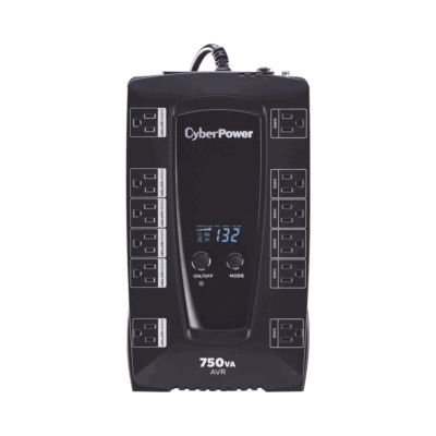 UPS de 750 VA/450 W, Topología Línea Interactiva, Entrada 120 Vca NEMA 5-15P, Tipo Gabinete Compacto, Con 12 Tomas NEMA 5-15R