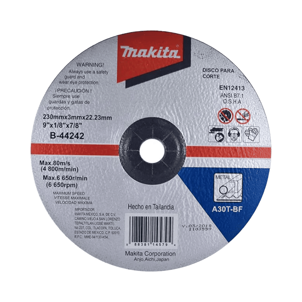 B44242-l Disco de corte para metal de 9" B-44242 1