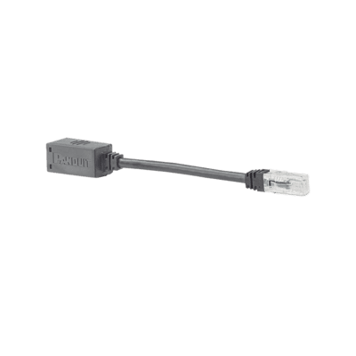 Adaptador Para Desconexión Accidental Segura, Jack a Plug Categoría 6A, UTP, CM, 20.3 cm (7.99 pulgadas) de Longitud, Color Negro