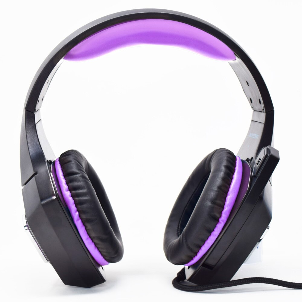 HEADSET GAMING OVER-EAR NBHG DRAGON LED ALAMBRICO DIADEMA FLEXIBLE CON VIBRACION MICROFONO 3.5MM USB PC CONSOLAS CELULAR C/ADAPTADOR FUCSIA NPAGDR13VI 1
