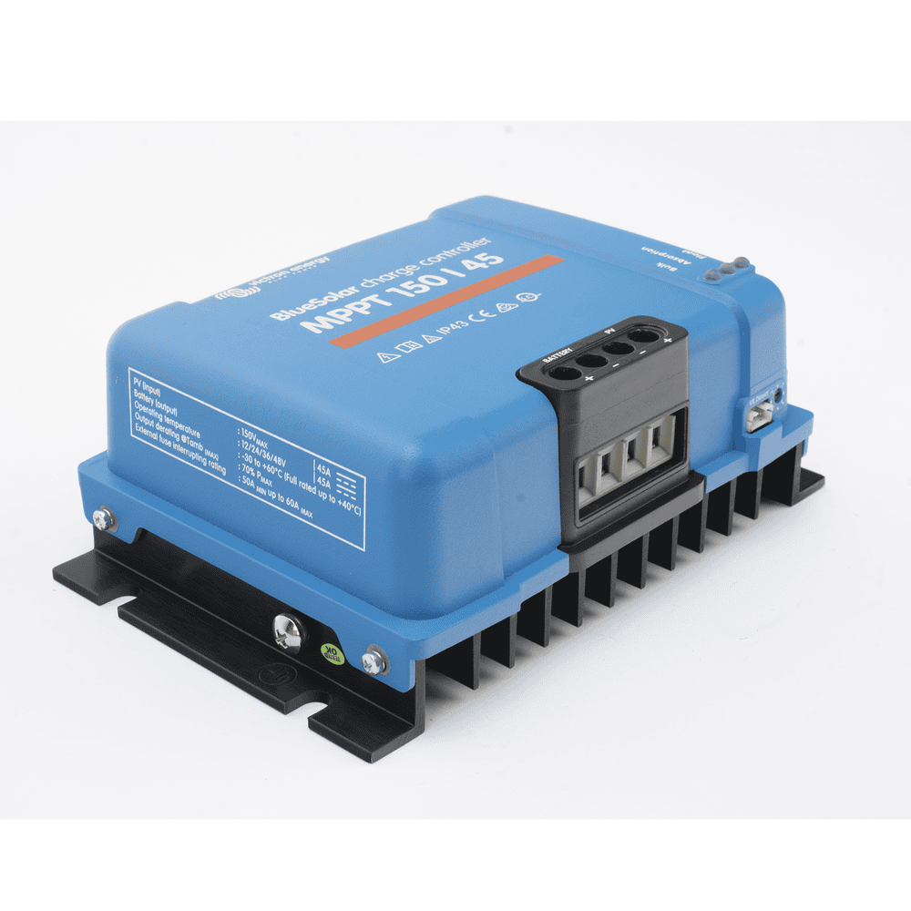 BSMPPT150_45-AD-4-l-1 BlueSolar MPPT 150/45. Controlador Solar MPPT 45A, Voltaje Selección Automática: 12/24/36/48 Vcc. BSMPPT150/45 4
