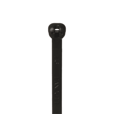 Cincho de Nylon 6.6 Dome-Top®, Con Lengüeta de Bloqueo de Acero Inoxidable, 203 mm largo x 4.7mm ancho, Color Negro, Exterior Resistente a Rayos UV, Paquete de 100pz