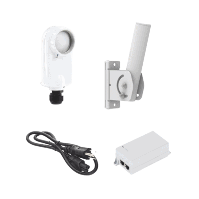 Kit de radio C5X, rango de frecuencia extendida (4.9 a 6.4 GHz),  incluye inyector POE, cable de alimentación y montaje universal para tubo o poste