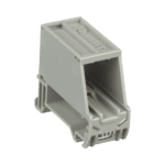 Adaptador de 1 Puerto, Para Conectores Tipo Mini-Com, Montaje en Riel Din Estándar de 35 mm (1.38 pulgadas), Color Gris Internacional CADIN1IG-LAT-IZQ-l