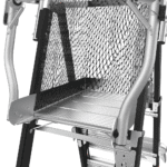 Escalera de Fibra de Vidrio con Jaula de 8'-14' (2.44 - 4.27 m). Con Ajuste en Ruedas (RATCHET™ Leveler) (SKU:18515-817). CAGE8FTR-AD-11-l