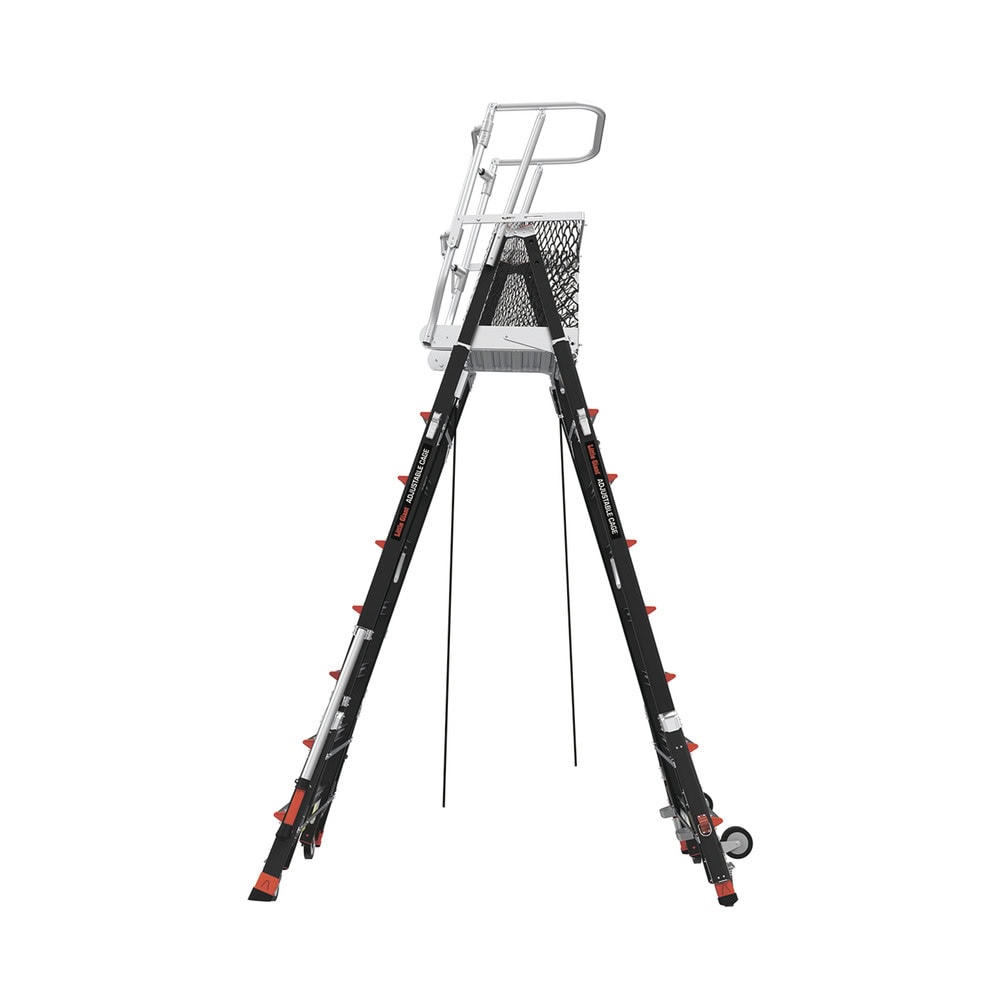 CAGE8FTR-AD-3-l Escalera de Fibra de Vidrio con Jaula de 8'-14' (2.44 - 4.27 m). Con Ajuste en Ruedas (RATCHET™ Leveler) (SKU:18515-817). CAGE8FTR 7
