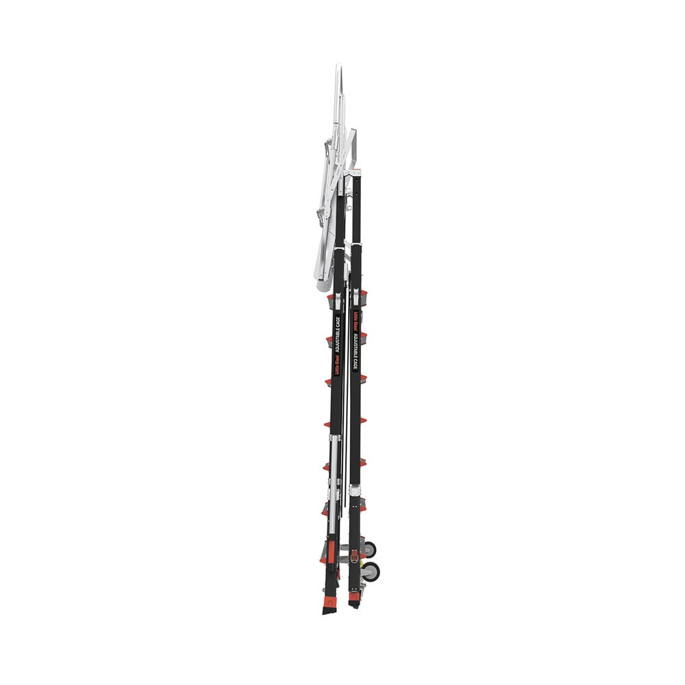 CAGE8FTR-AD-7-l Escalera de Fibra de Vidrio con Jaula de 8'-14' (2.44 - 4.27 m). Con Ajuste en Ruedas (RATCHET™ Leveler) (SKU:18515-817). CAGE8FTR 11