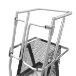 Escalera de Fibra de Vidrio con Jaula de 8'-14' (2.44 - 4.27 m). Con Ajuste en Ruedas (RATCHET™ Leveler) (SKU:18515-817). CAGE8FTR-AD-8-l