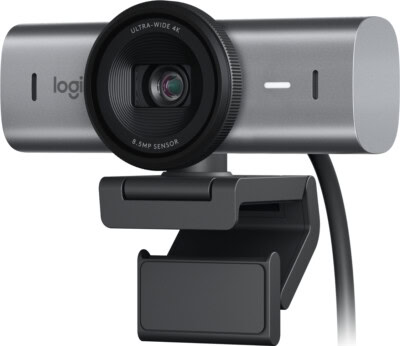 Logitech Cámara web MX Brio 960-001548.Ultra HD 4K para colaboración y streaming.