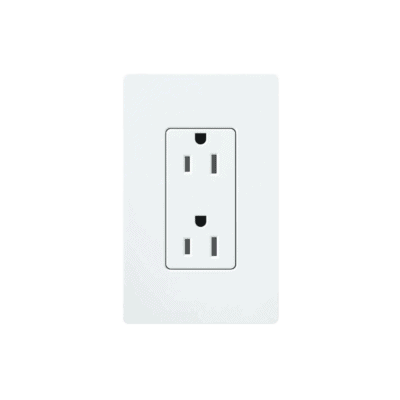Tomacorriente receptáculo convencional  120V, 15A, color blanco.