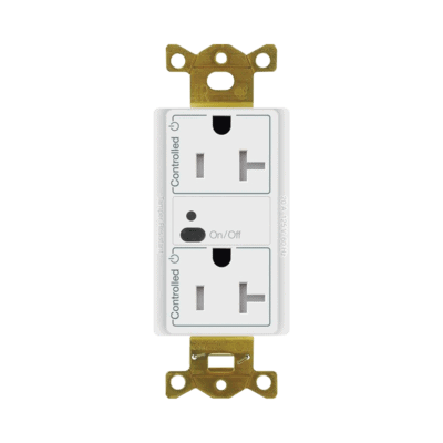 Receptáculo con señal inalámbrica ClearConnect Lutron VIVE / 20 A, control inteligente en 1 conector.