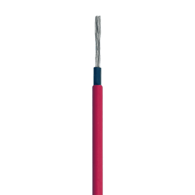 Cable Fotovoltaico Rojo / Cobre Estañado / 6 mm² (10 AWG) / 2000V / Rollo 100m / UL 4703 y TUV