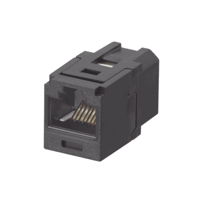 Módulo Acoplador RJ45 a RJ45, Mini-Com, Categoría 6, Color Negro