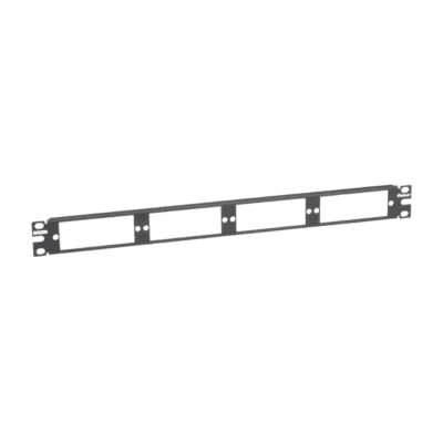 Patch Panel de Fibra Óptica, Para 4 Placas Acopladoras FAP o FMP, Color Negro, 1UR