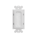 Placa de Pared Pasacables Tipo Cepillo, Estándar GFCI, Material ABS, Color Blanco CFGBWH-l