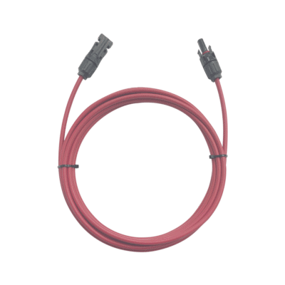 Cable Fotovoltaico / 1 metro / Color Rojo / Calibre 10 AWG / Terminal MC4-Macho y Hembra en  ambos extremos