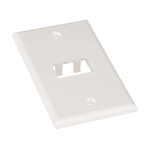 Placa de Pared Vertical Clásica, Salida Para 2 Puertos Mini-Com, Color Blanco Mate CFP2IW-AD-1-l