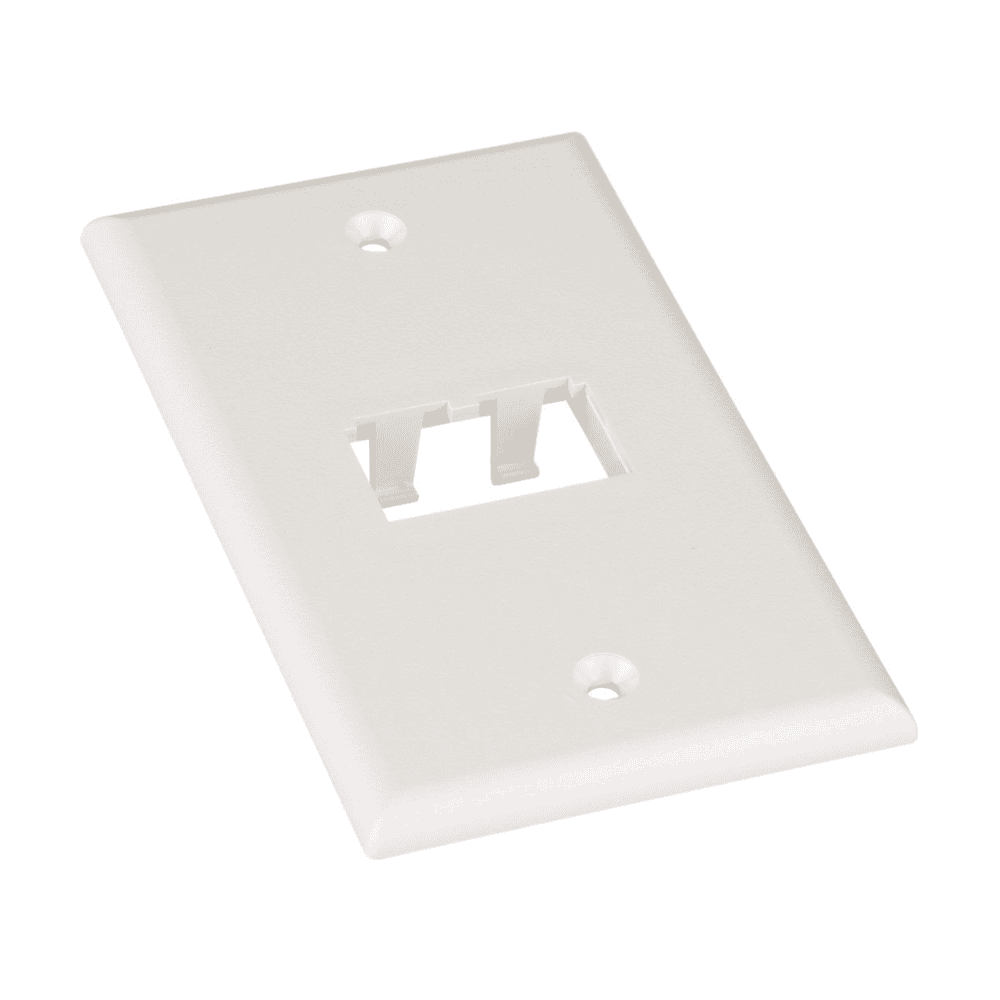 CFP2IW-AD-1-l Placa de Pared Vertical Clásica, Salida Para 2 Puertos Mini-Com, Color Blanco Mate CFP2IW 2