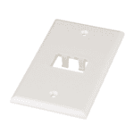 Placa de Pared Vertical Clásica, Salida Para 2 Puertos Mini-Com, Color Blanco Mate CFP2IW-AD-2-l