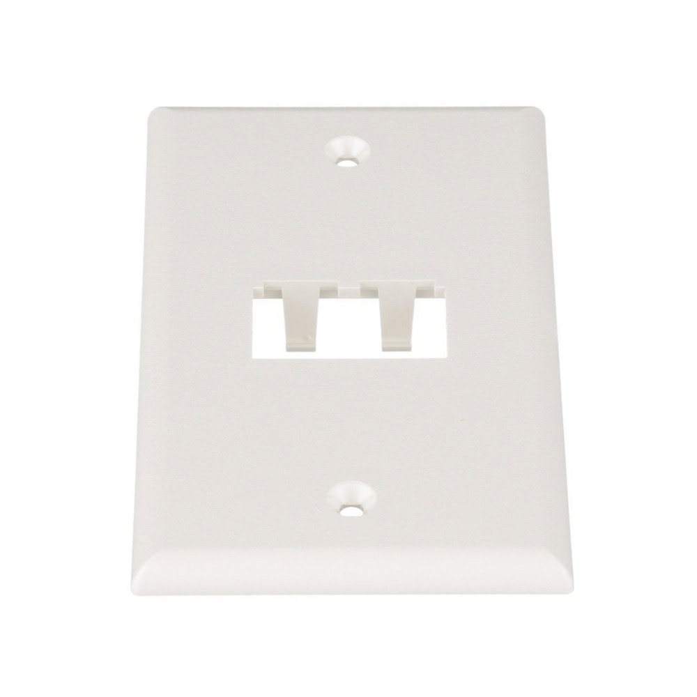CFP2IW-l Placa de Pared Vertical Clásica, Salida Para 2 Puertos Mini-Com, Color Blanco Mate CFP2IW 1