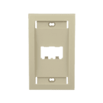 Placa de Pared Vertical Ejecutiva, Salida Para 2 Puertos Mini-Com, Con Espacios Para Etiquetas, Color Marfil CFPE2EIY-l