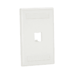 Placa de Pared Vertical Clásica, Salida Para 1 Puerto Mini-Com, Con Espacios Para Etiquetas, Color Blanco Mate CFPL1IWY-l