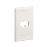 Placa de Pared Vertical Clásica, Salida Para 2 Puertos Mini-Com, Con Espacios Para Etiquetas, Color Blanco Mate CFPL2IWY-l