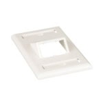 Placa de Pared Vertical Clásica, Salida Para 2 Puertos Mini-Com Inclinados, Con Espacios Para Etiquetas, Color Blanco Mate CFPSL2IWY-l
