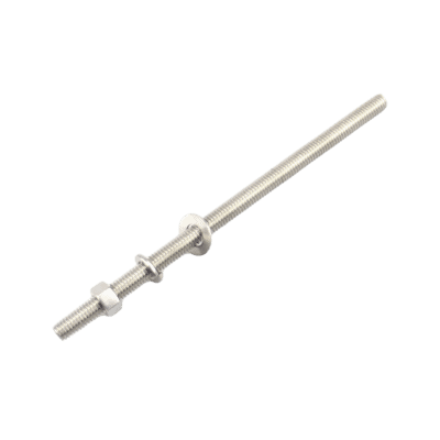 Kit de 10 Varillas Roscadas de 3/8 x 5 in, con Arandelas Planas, Arandelas de Seguridad y Tuercas.