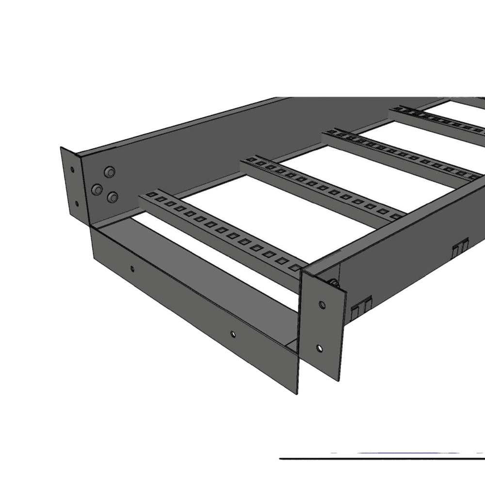 CHCEC8X9ALK-AD-1-l-1 Conector de Escalera de Aluminio a Tablero (Caja) / Peralte 3 1/4" / Ancho 9" / Incluye Tornillería (CHCEC314X9AK) CH-CEC8X9ALK 2