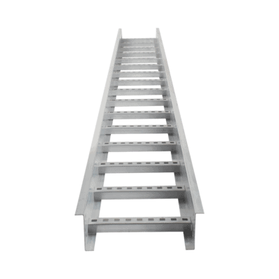 Escalera de Aluminio Portacables / Perfil Z / Peralte 3 1/4" /Paso 9" / Ancho 6" / 3.66 metros / Capacidad Máx. 137 Cables / Incluye Cople Union y Tornillería