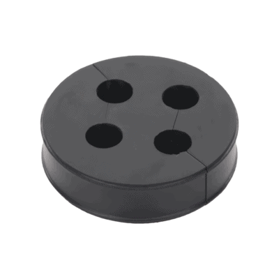Inserto de Caucho de 4" Con Cuatro Orificios para Cable de 3/8 in