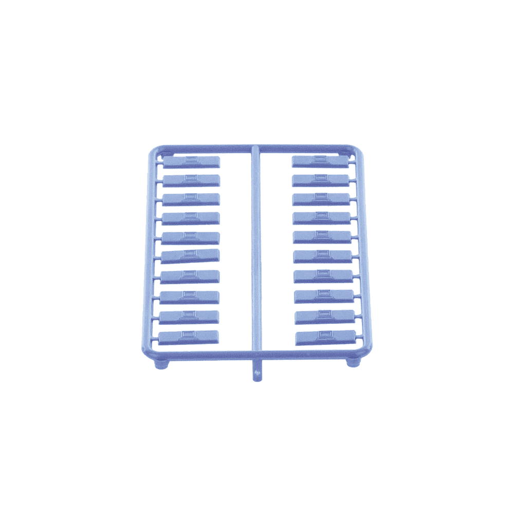 CIDBUC-AD-1-l-1 Paquete de 100 Iconos de Datos de Instalación a Presión, Para Jacks Mini-Com de Panduit, De Plástico, Color Azul CIDBU-C 4
