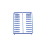 Paquete de 100 Iconos de Datos de Instalación a Presión, Para Jacks Mini-Com de Panduit, De Plástico, Color Azul CIDBUC-AD-3-l