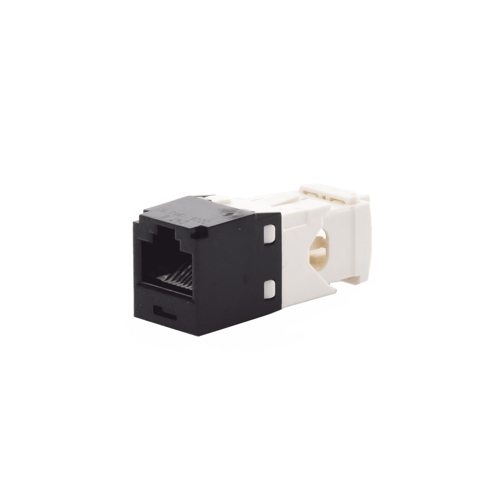 CJ688TGBL-AD-1-l Conector Jack RJ45 Estilo TG, Mini-Com, Categoría 6, de 8 Posiciones y 8 Cables, Color Negro CJ688TGBL 2