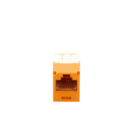 Conector Jack RJ45 Estilo TG, Mini-Com, Categoría 6, de 8 Posiciones y 8 Cables, Color Naranja CJ688TGOR-AD-3-l