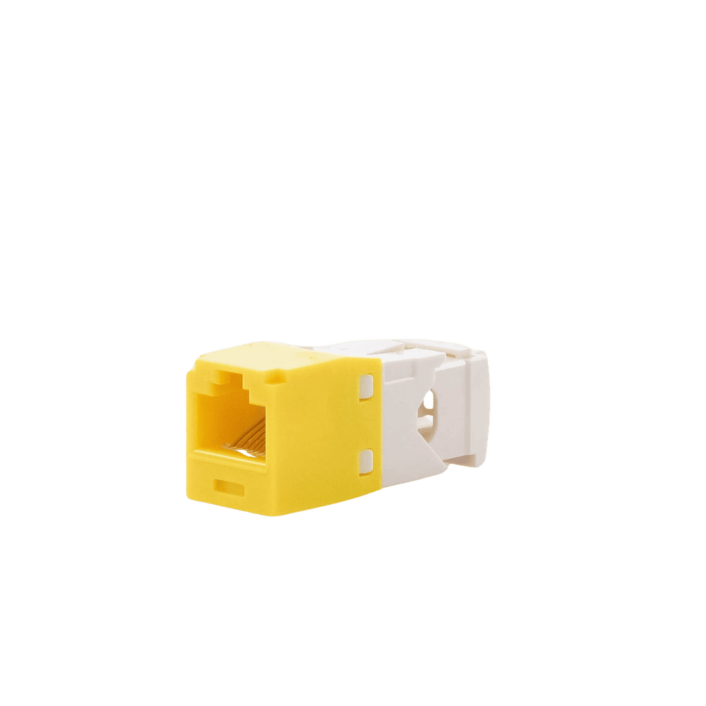 CJ688TGYL-AD-1-l Conector Jack RJ45 Estilo TG, Mini-Com, Categoría 6, de 8 Posiciones y 8 Cables, Color Amarillo CJ688TGYL 2
