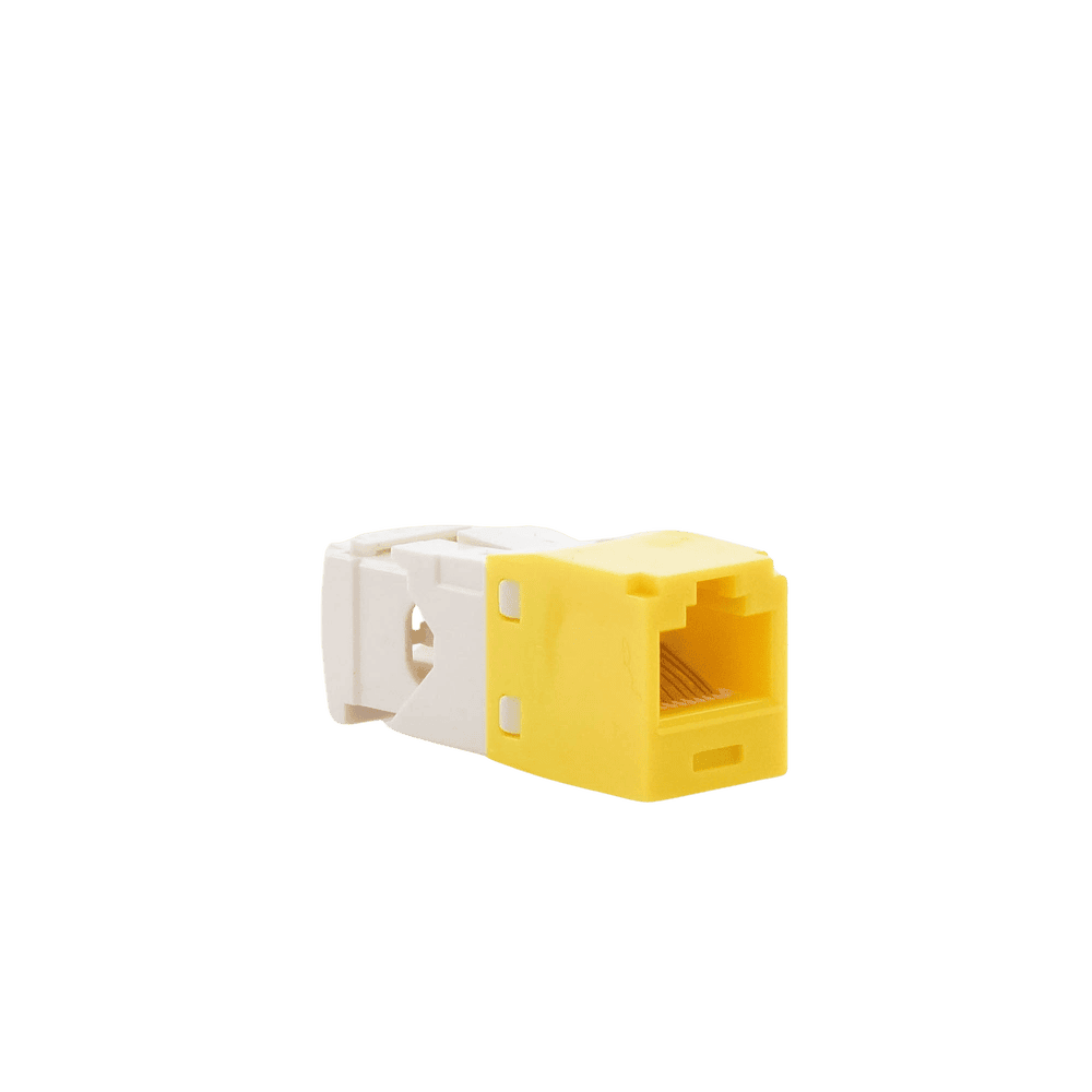 CJ688TGYL-AD-3-l Conector Jack RJ45 Estilo TG, Mini-Com, Categoría 6, de 8 Posiciones y 8 Cables, Color Amarillo CJ688TGYL 4