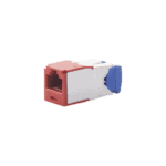 Conector Jack RJ45 Estilo TG, Mini-Com, Categoría 6A, de 8 Posiciones y 8 Cables, Color Rojo CJ6X88TGRD-AD-1-l