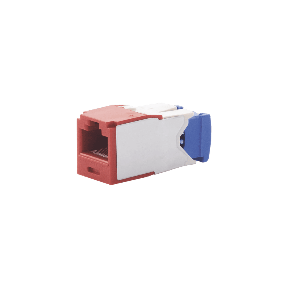 CJ6X88TGRD-AD-1-l Conector Jack RJ45 Estilo TG, Mini-Com, Categoría 6A, de 8 Posiciones y 8 Cables, Color Rojo CJ6X88TGRD 2