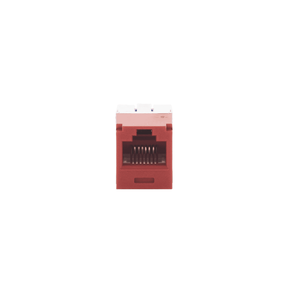 CJ6X88TGRD-AD-2-l Conector Jack RJ45 Estilo TG, Mini-Com, Categoría 6A, de 8 Posiciones y 8 Cables, Color Rojo CJ6X88TGRD 3