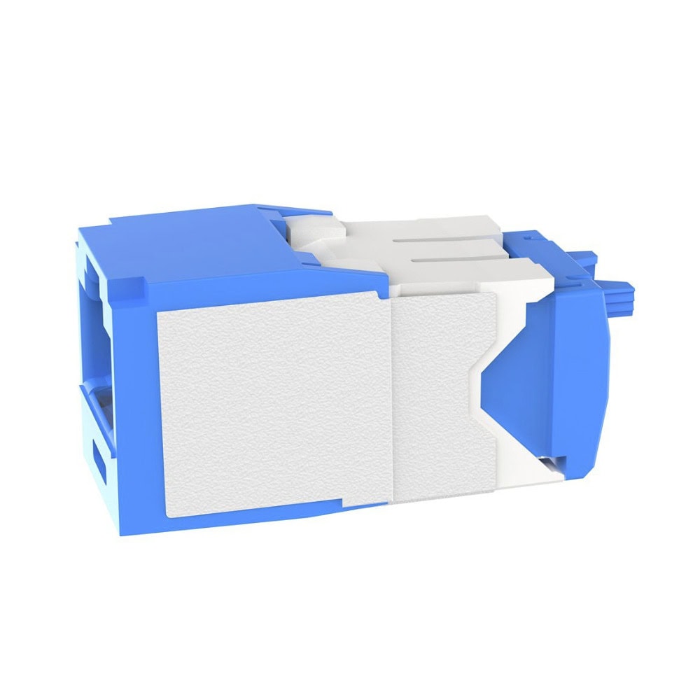 CJE6X88TGBU-LAT-IZQ-l Conector Jack RJ45 Estilo TG, Mini-Com, Categoría 6A, Con Gel Resistente a la Corrosión, de 8 Posiciones y 8 Cables, Color Azul CJE6X88TGBU 3