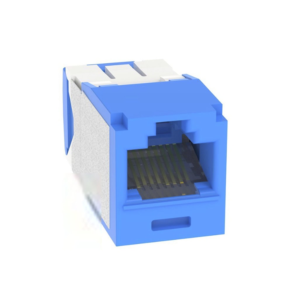 CJE6X88TGBU-l Conector Jack RJ45 Estilo TG, Mini-Com, Categoría 6A, Con Gel Resistente a la Corrosión, de 8 Posiciones y 8 Cables, Color Azul CJE6X88TGBU 1