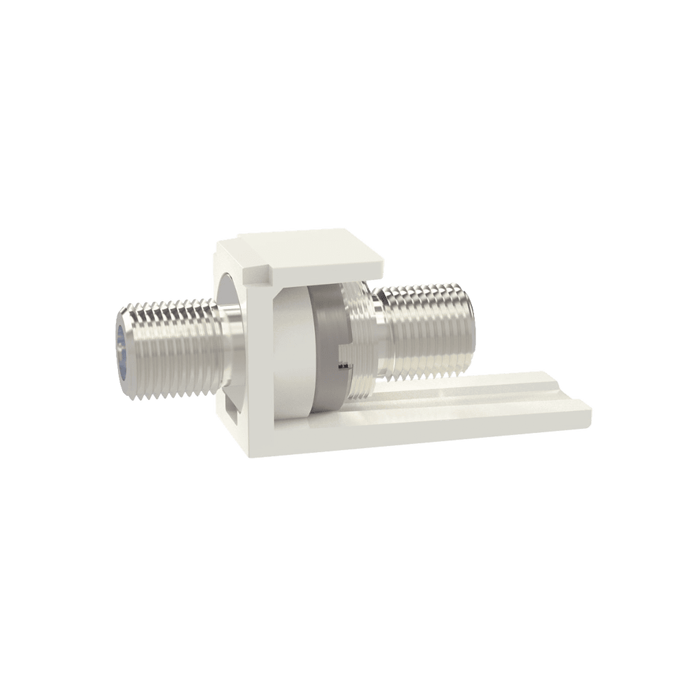 CMFWH-AD-2-l Módulo Acoplador Coaxial Tipo F, Mini-Com, de 75 Ohms, 3.0 GHz, Color Blanco CMFWH 3