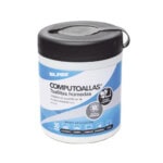 Toallas húmedas antibacteriales, para limpieza de gabinetes, equipos de cómputo, audio, vídeo y telefonía, 30 piezas COMPUTOALLAS-FRENTE-l