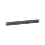 Panel de Parcheo con 24 Acopladores Mini-Com, Plano, Categoría 5e, de 1 UR, Color Negro CP245E88BLY-AD-3-l