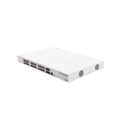 CRS328-24P-4S+RM - 24 port Gigabit Ethernet router/switch with four 10Gbps SFP+